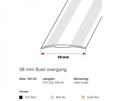 38 mm Buet overgang