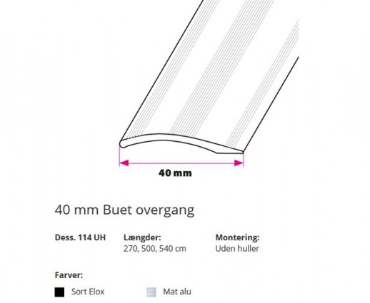 40 mm Buet overgang