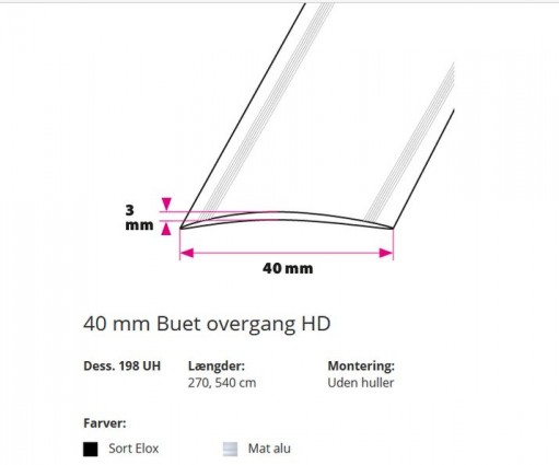 40 mm Buet overgang HD