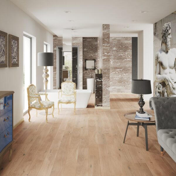 Wallmann Patricier Plank Gulv Eg hvid matlak rustik