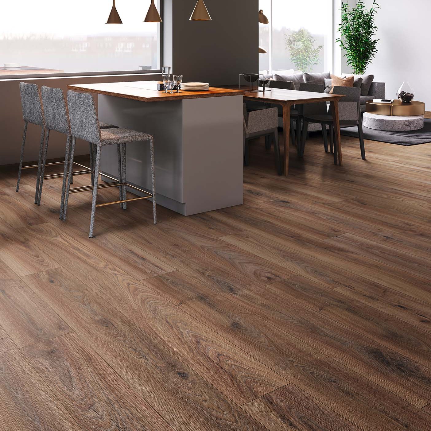 Organic Slient 8495 light brown oak miljø billede