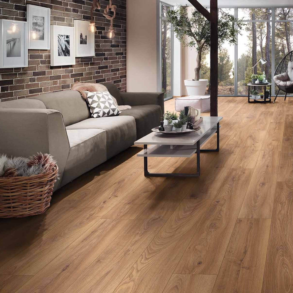 Organic silent 054 Dark nature oak miljø billede